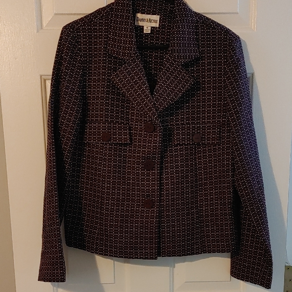 Vintage Women's Blazer by Danny & Nicole Sz 16 Purple Academia Business Casual - Picture 2 of 6